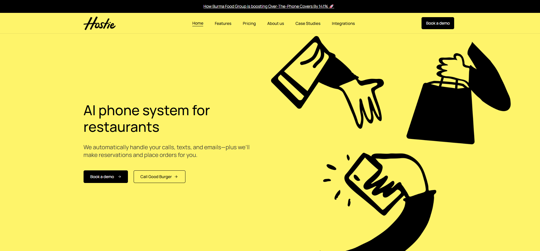 Hostie screenshot and logo
